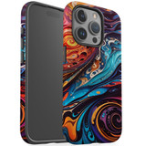 For iPhone 14 Pro Case, Protective MagSafe Compatible Cover, Swirling Paint | iCoverLover Australia