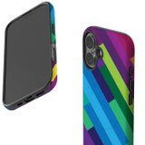For Apple iPhone 17 Case, MagSafe Compatible Protective Cover, Lined Rainbow | iCoverLover Australia