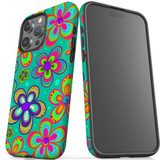 For iPhone 14 Pro Max Case, Protective MagSafe Compatible Cover, Retro Floral Design | iCoverLover Australia