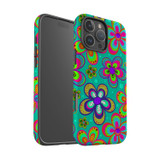 For iPhone 16 Pro Case, Protective MagSafe Compatible Cover, Retro Floral Design | iCoverLover Australia