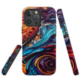 For iPhone 16 Pro Case, Protective MagSafe Compatible Cover, Swirling Paint | iCoverLover Australia