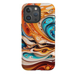 For iPhone 15 Pro Max Tough Case Compatible with MagSafe, Swirling Gold | iCoverLover Australia