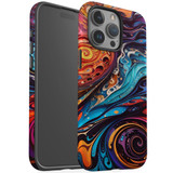 For iPhone 15 Pro Max Tough Case Compatible with MagSafe, Swirling Paint | iCoverLover Australia