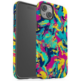 For iPhone 15 Plus Tough Case Compatible with MagSafe, Abstract Strokes | iCoverLover Australia