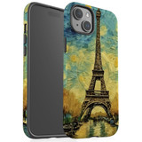 For iPhone 15 Plus Tough Case Compatible with MagSafe, Eiffel Tower Painting | iCoverLover Australia