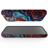For iPhone 15 Pro Tough Case Compatible with MagSafe, Swirling Paint | iCoverLover Australia