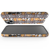 For iPhone 14 Plus Case Tough Protective Cover, Seamless Cats | iCoverLover Australia