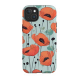For iPhone 15 Plus Tough Case Compatible with MagSafe, Poppy Field | iCoverLover Australia