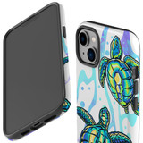 For iPhone 14 Plus Case Tough Protective Cover, Swimming Turtles | iCoverLover Australia