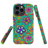 For iPhone 14 Pro Case Tough Protective Cover, Retro Floral Design | iCoverLover Australia