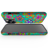 For iPhone 14 Pro Case Tough Protective Cover, Retro Floral Design | iCoverLover Australia