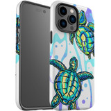 For iPhone 14 Pro Case Tough Protective Cover, Swimming Turtles | iCoverLover Australia
