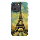 For iPhone 15 Pro Max Tough Case Compatible with MagSafe, Eiffel Tower Painting | iCoverLover Australia