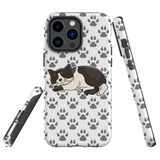 For iPhone 14 Pro Case Tough Protective Cover, Tuxedo Cat | iCoverLover Australia