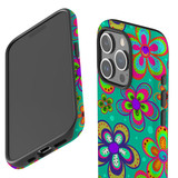 For iPhone 15 Pro Case Tough Protective Cover, Retro Floral Design | iCoverLover Australia