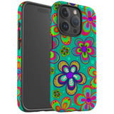 For iPhone 15 Pro Case Tough Protective Cover, Retro Floral Design | iCoverLover Australia