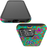 For iPhone 15 Pro Case Tough Protective Cover, Retro Floral Design | iCoverLover Australia