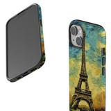 For iPhone 15 Tough Case Compatible with MagSafe, Eiffel Tower Painting | iCoverLover Australia