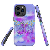 For iPhone 14 Pro Case Tough Protective Cover, Enchanted Butterfly | iCoverLover Australia