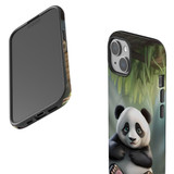 For iPhone 15 Tough Case Compatible with MagSafe, Happy Panda | iCoverLover Australia