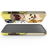 For iPhone 14 Plus Case Tough Protective Cover, Illustrated Puppies | iCoverLover Australia