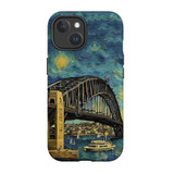 For iPhone 15 Tough Case Compatible with MagSafe, Painting Of The Harbour Bridge | iCoverLover Australia
