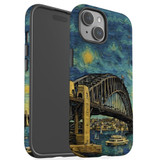 For iPhone 15 Tough Case Compatible with MagSafe, Painting Of The Harbour Bridge | iCoverLover Australia