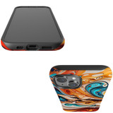 For iPhone 15 Tough Case Compatible with MagSafe, Swirling Gold | iCoverLover Australia