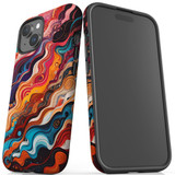 For iPhone 15 Tough Case Compatible with MagSafe, Waves Of The Sun | iCoverLover Australia