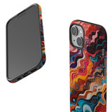 For iPhone 15 Tough Case Compatible with MagSafe, Waves Of The Sun | iCoverLover Australia