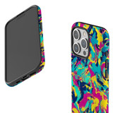 For iPhone 15 Pro Tough Case Compatible with MagSafe, Abstract Strokes | iCoverLover Australia