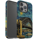 For iPhone 15 Pro Tough Case Compatible with MagSafe, Painting Of The Harbour Bridge | iCoverLover Australia