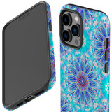 For iPhone 14 Pro Max Case Tough Protective Cover, Psychedelic Blues | iCoverLover Australia