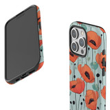 For iPhone 15 Pro Tough Case Compatible with MagSafe, Poppy Field | iCoverLover Australia