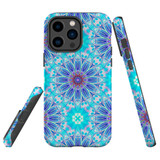 For iPhone 14 Pro Case Tough Protective Cover, Psychedelic Blues | iCoverLover Australia