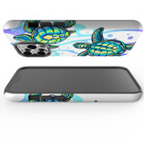 For iPhone 13 Pro Max Case Tough Protective Cover Swimming Turtles | iCoverLover Australia