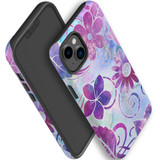 For iPhone 14 Plus Case Tough Protective Cover, Flower Swirls | iCoverLover Australia