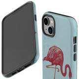 For iPhone 14 Plus Case Tough Protective Cover, Vintage Flamingo | iCoverLover Australia