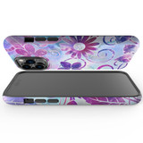 For iPhone 14 Pro Max Case Tough Protective Cover, Flower Swirls | iCoverLover Australia