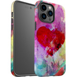 For iPhone 14 Pro Max Case Tough Protective Cover, Heart Painting | iCoverLover Australia