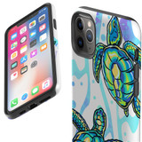 For iPhone 11 Pro Max Case Tough Protective Cover Swimming Turtles | iCoverLover Australia