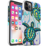 For iPhone 11 Pro Max Case Tough Protective Cover Swimming Turtles | iCoverLover Australia