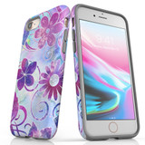For iPhone SE 5G (2022)/SE (2020)/8/7 Case Tough Protective Cover Flower Swirls | iCoverLover Australia