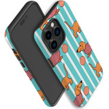 For iPhone 14 Pro Case Tough Protective Cover, Dachshund Dogs Cute | iCoverLover Australia