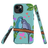 For iPhone 14 Case Tough Protective Cover, Birds In Love | iCoverLover Australia