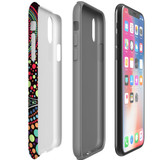 For iPhone XS & X Case Tough Protective Cover Dotted Abstract Painting | iCoverLover Australia