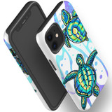 For iPhone 12 Mini Case Tough Protective Cover Swimming Turtles | iCoverLover Australia