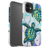 For iPhone 12 Mini Case Tough Protective Cover Swimming Turtles | iCoverLover Australia