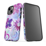For iPhone 13 mini Case Tough Protective Cover Flower Swirls | iCoverLover Australia