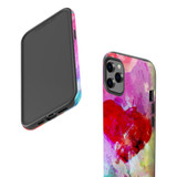 For iPhone 12 & 12 Pro Case Tough Protective Cover Heart Painting | iCoverLover Australia
